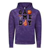Cloud Purple basketball game day Vintage Hoodie - MaliasSmallBusiness