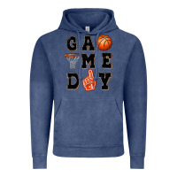 Vintage Denim basketball game day Vintage Hoodie - MaliasSmallBusiness