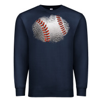 Navy leopard baseball patch Premium Sweatshirt - Jasminsmagicworld