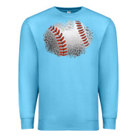 Ocean Blue leopard baseball patch Premium Sweatshirt - Jasminsmagicworld