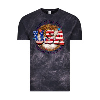 Cloud Black land of the free usa because of the brave billie w Vintage Tee - texasbilliewilder