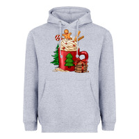 Heather Grey Christmas coffee Heavyweight Hoodie - Jasminsmagicworld