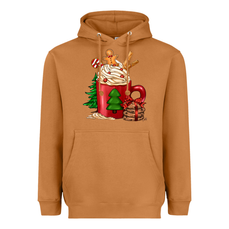 Christmas Coffee Heavyweight Hoodie by Jasminsmagicworld | Teevron