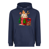 Navy Christmas coffee Heavyweight Hoodie - Jasminsmagicworld