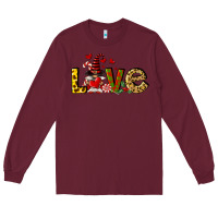 Burgundy love gnomes Long Sleeve Tee - FaDigitalArtStudio