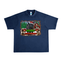 Navy merry christmas black angus cattle and farm Urban Heavy Tee - RanaPortraitStore