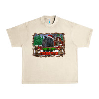 Sandshell merry christmas black angus cattle and farm Urban Heavy Tee - RanaPortraitStore
