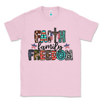 Bubblegum Pink faith family freedom Classic Tee - CowhideDigitalArt