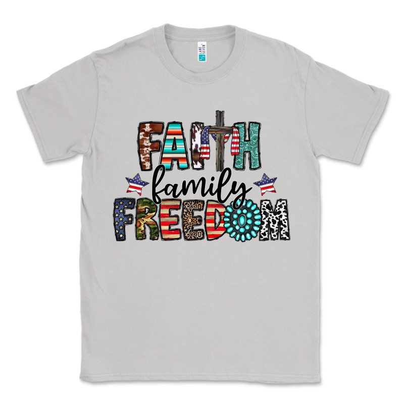 Faith Family Freedom Classic Tee by CowhideDigitalArt | Teevron