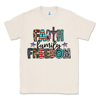 Natural faith family freedom Classic Tee - CowhideDigitalArt