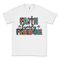 White faith family freedom Classic Tee - CowhideDigitalArt