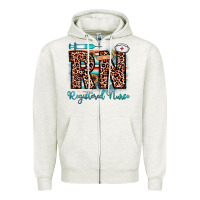 Oatmeal Heather rn registered nurse Zipper Hoodie - JahusDesignShop