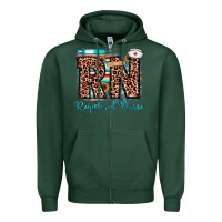 Sports Green rn registered nurse Zipper Hoodie - JahusDesignShop