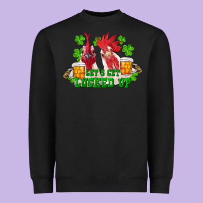 Heavyweight Sweatshirt st. patricks day roosters lets get lucked up
