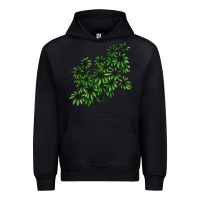 Black Botanical Schefflera Illustrations Urban Hoodie - LillyAllenDesigns