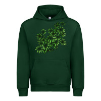 Forest Green Botanical Schefflera Illustrations Urban Hoodie - LillyAllenDesigns