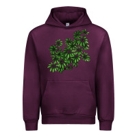Mauve Wine Botanical Schefflera Illustrations Urban Hoodie - LillyAllenDesigns