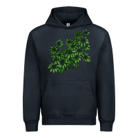 Navy Botanical Schefflera Illustrations Urban Hoodie - LillyAllenDesigns