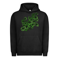 Pigment Black Botanical Schefflera Illustrations Urban Hoodie - LillyAllenDesigns