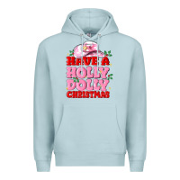 Blue Mist have a holly dolly christmas Premium Hoodie - MaliasSmallBusiness