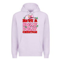 Lilac have a holly dolly christmas Premium Hoodie - MaliasSmallBusiness
