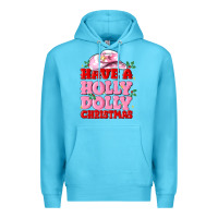 Ocean Blue have a holly dolly christmas Premium Hoodie - MaliasSmallBusiness