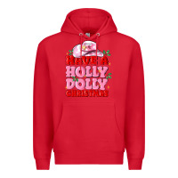 Red have a holly dolly christmas Premium Hoodie - MaliasSmallBusiness
