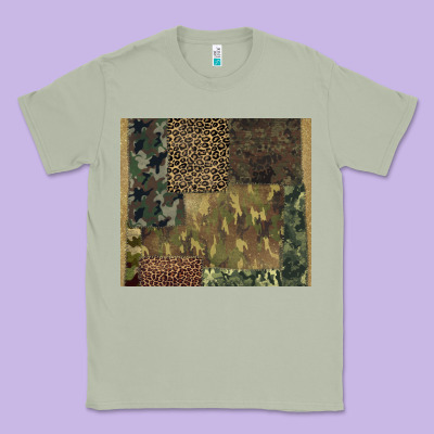 Camouflage Leopard Patches Classic Tee Designed By Barkaloodesign