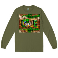 Army Green St. patrick's day love gnome tumbler Long Sleeve Tee - Neo Western