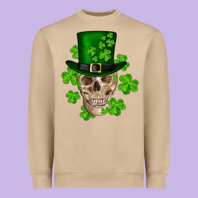 Heavyweight Sweatshirt st. patricks day skull