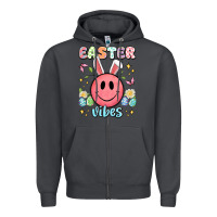 Smoke easter vibes smiley face Zipper Hoodie - Artiststas