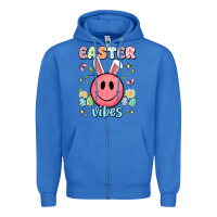 True Royal easter vibes smiley face Zipper Hoodie - Artiststas