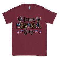 Burgundy happy memorial day Classic Tee - CowhideDigitalArt