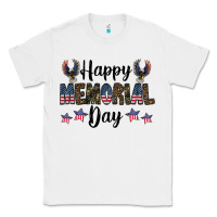 White happy memorial day Classic Tee - CowhideDigitalArt