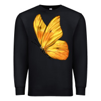 Black Flying Cloudless Sulphur Butterfly Premium Sweatshirt - LillyAllenDesigns