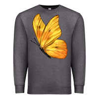 Charcoal Heather Flying Cloudless Sulphur Butterfly Premium Sweatshirt - LillyAllenDesigns