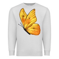 Dove Grey Flying Cloudless Sulphur Butterfly Premium Sweatshirt - LillyAllenDesigns