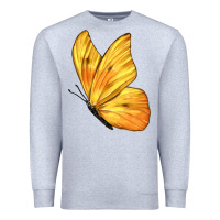 Heather Grey Flying Cloudless Sulphur Butterfly Premium Sweatshirt - LillyAllenDesigns