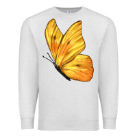 Oatmeal Heather Flying Cloudless Sulphur Butterfly Premium Sweatshirt - LillyAllenDesigns