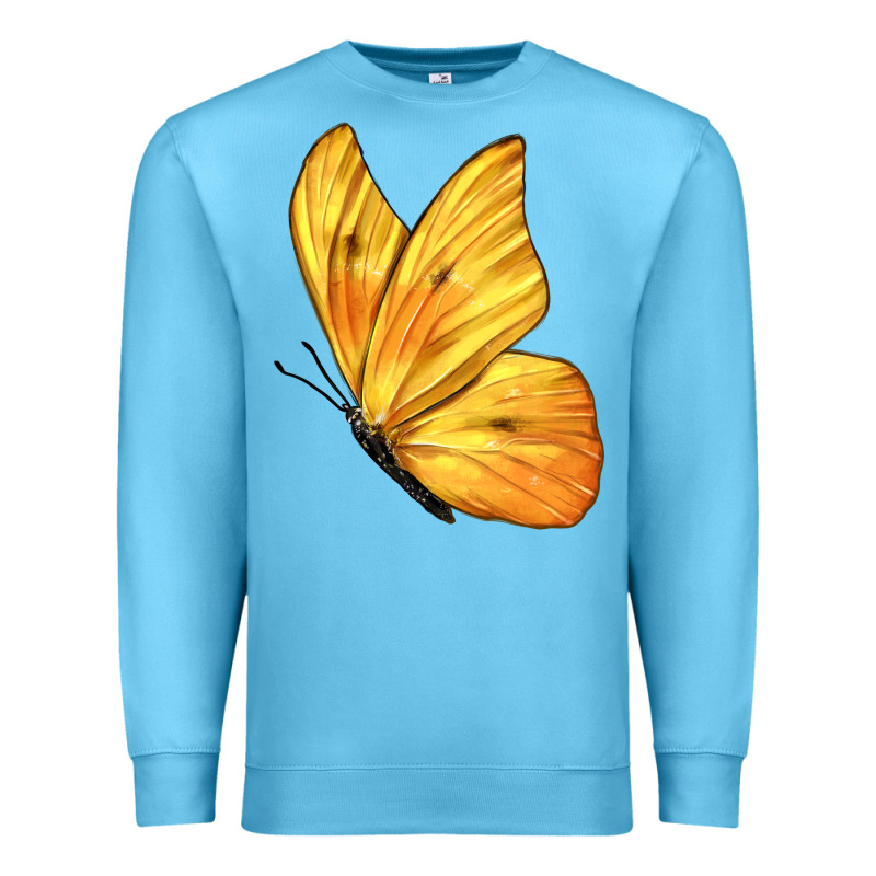 Flying Cloudless Sulphur Butterfly Premium Sweatshirt by LillyAllenDesigns | Teevron