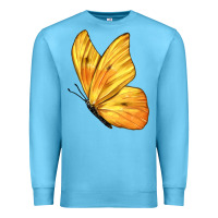 Ocean Blue Flying Cloudless Sulphur Butterfly Premium Sweatshirt - LillyAllenDesigns