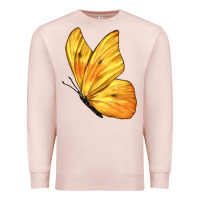 Pale Pink Flying Cloudless Sulphur Butterfly Premium Sweatshirt - LillyAllenDesigns