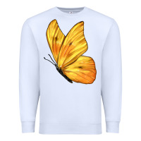 White Flying Cloudless Sulphur Butterfly Premium Sweatshirt - LillyAllenDesigns