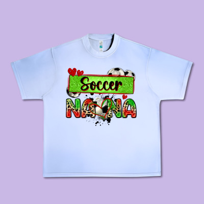 Soccer Nana With Leopard Urban Heavy Tee Designed By Zillion Design Studio