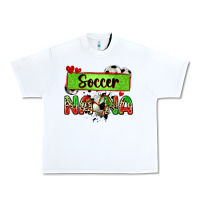 White soccer nana with leopard Urban Heavy Tee - Zillion Design Studio