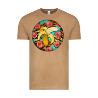 Vintage Camel banana and strawberries with tiger pattern Vintage Tee - BarkalooDesign