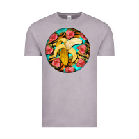 Vintage Zinc banana and strawberries with tiger pattern Vintage Tee - BarkalooDesign