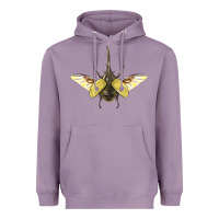 Lavender Hercules Beetle With Wings Heavyweight Hoodie - LillyAllenDesigns