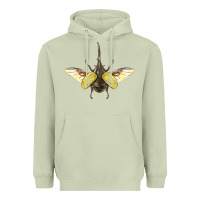 Matcha Hercules Beetle With Wings Heavyweight Hoodie - LillyAllenDesigns