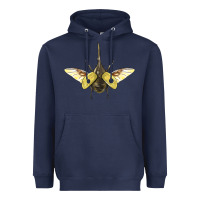 Navy Hercules Beetle With Wings Heavyweight Hoodie - LillyAllenDesigns
